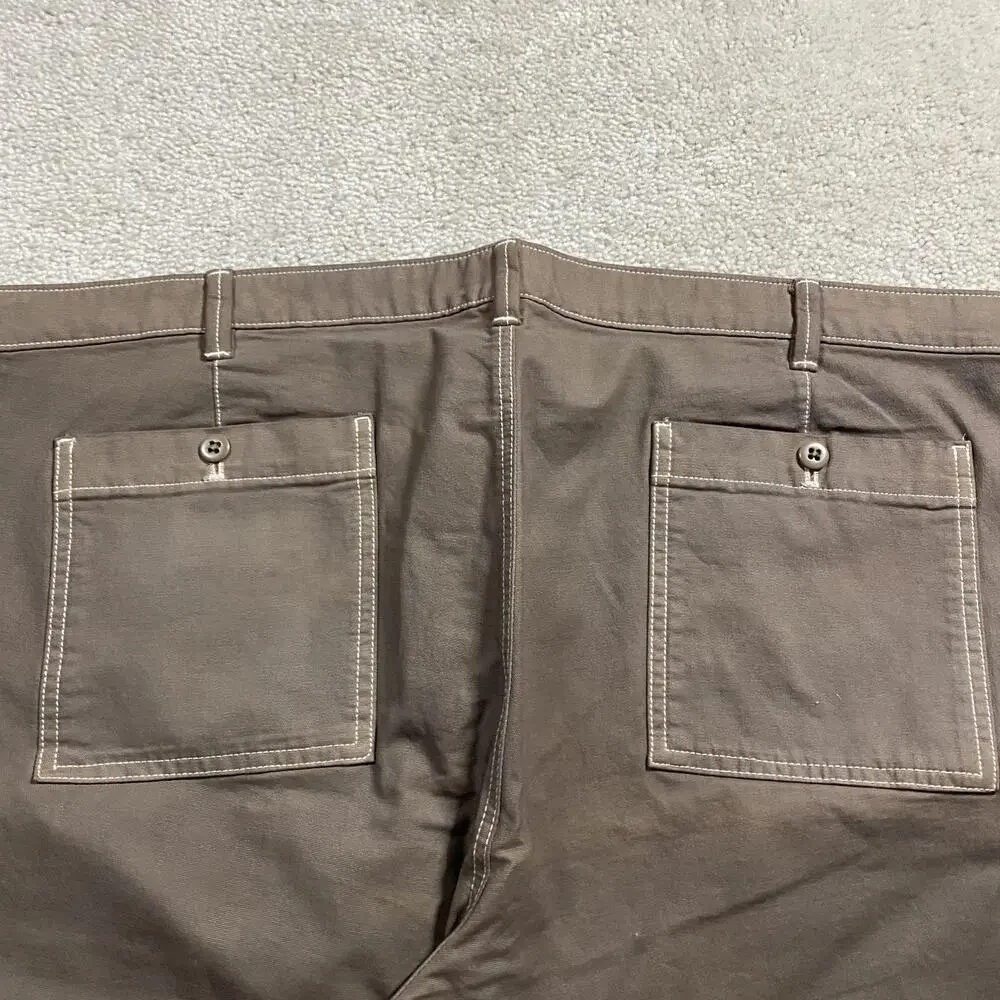 GAP Pants Mens 42 Brown Straight Leg Workwear Twill Chino Field Work Custom Dye - Picture 3 of 9